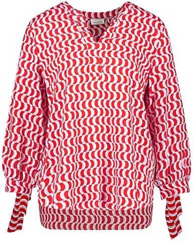 Gerry Weber Damska bluzka 160016-31413, ecru/biały/czerwony/pomarańczowy, nadruk: 46, Ecru/biały/czerwony/pomarańczowy nadruk, 46