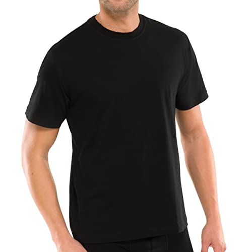 Schiesser Męski T-shirt podkoszulek (2 sztuki), czarny (000-schwarz), 3XL