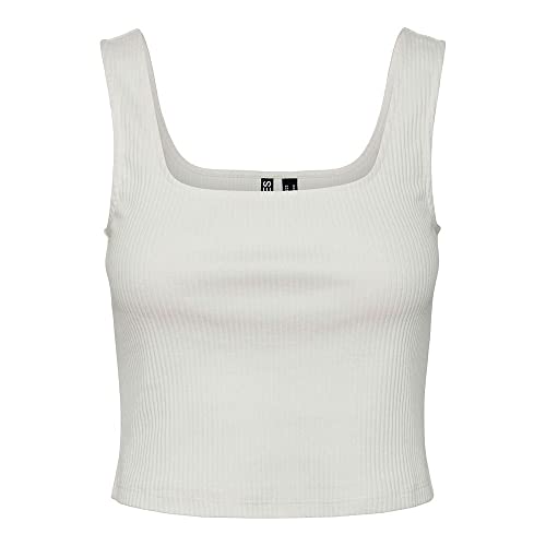 PIECES Pcnukisa Cropped Tank Noos Bc Top damski, Cloud Dancer, XL