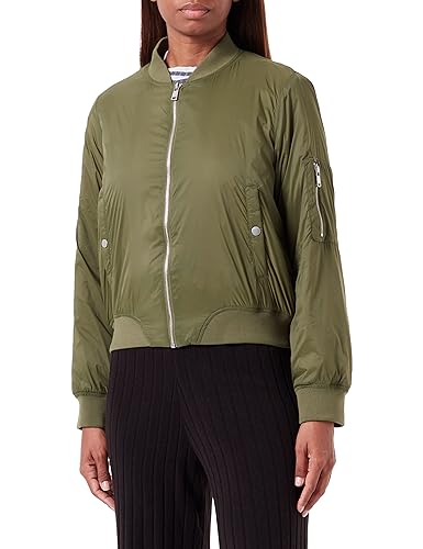 Bestseller A/S Damska kurtka ONLTHILDE Bomber CC OTW, Winter Moss/Szczegóły: Burnt Orange Lining, S, Winter Moss/Detail:burnt Orange Lining, S