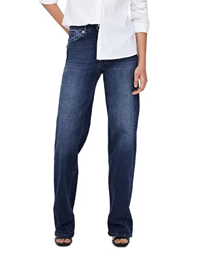 ONLY Dżinsy damskie, Ciemnoniebieski denim, 28W / 34L