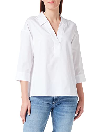 s.Oliver BLACK LABEL Bluzka damska, rękaw 3/4, biała, rozmiar 38, biały, 38