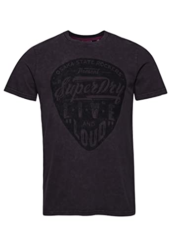 Superdry Koszulka męska z nadrukiem, Heavy Backstage Black, 3XL