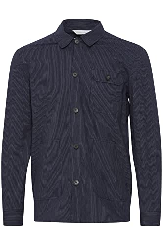 Casual Friday Męska kurtka CFSilva 0057 small w paski, 194013 / granatowa, S, 194013/Dark Navy, S