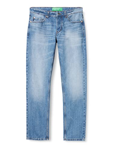 United Colors of Benetton Spodnie męskie 4aw757b88 dżinsy, jasnoniebieskie denim 918, 27, Jasnoniebieski Denim 918