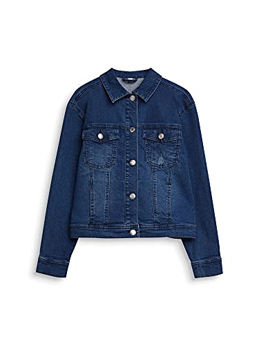 ESPRIT KIDS Rq4100501 Kurtka, Niebieski (Medium Wash Denim 463), 152 (Producent rozmiar: Dziewczynka, Niebieski (Medium WASH jeans 463), M