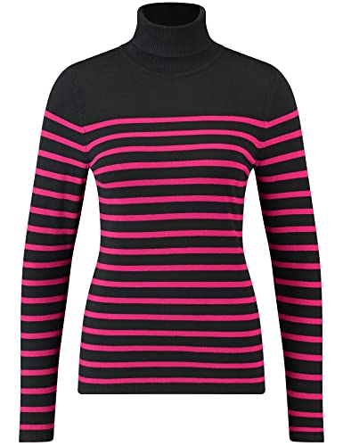 Taifun Damski sweter 272011-15305, w kolorze czarnym/granatowym, 46 (DE)