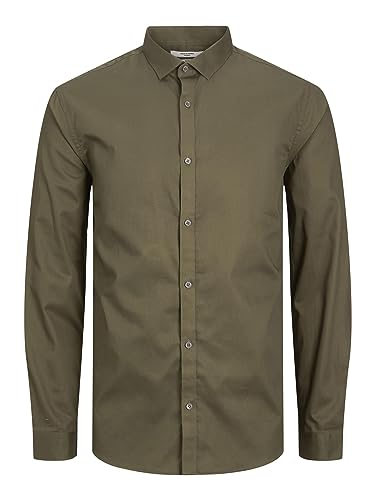 JACK&JONES PLUS Męska koszula Jprblacardiff L/S Ps Noos koszula rekreacyjna, Liść winogron, dopasowanie: luźny krój, 3XL