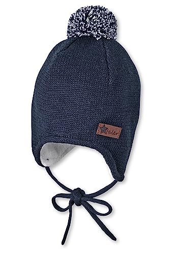 Sterntaler Strickmütze Cappellopello Czapka z dzianiny dla niemowląt, Niebieski (Marine 300), 49