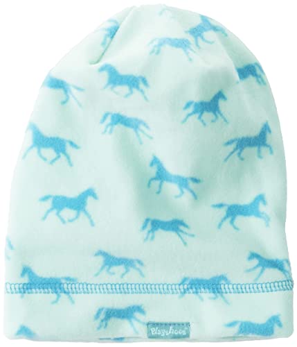 Playshoes Dziewczęca czapka beanie konie, turkusowa, 49, turkusowy, 49 cm