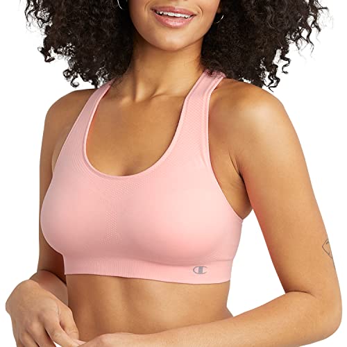 Champion Damski biustonosz sportowy Freedom bez szwu typu racerback, Różowa kokarda, XL