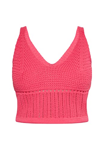 faina Damski tank top z dzianiny 11026969, różowy, L, Rosa, L