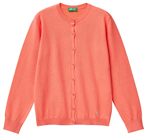 United Colors of Benetton Dziewczęcy kardigan sweter, arancione 1r0, M