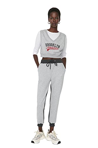 Trendyol Damskie spodnie dresowe TWOAW20EA0160, szare, XS, Szary, XS
