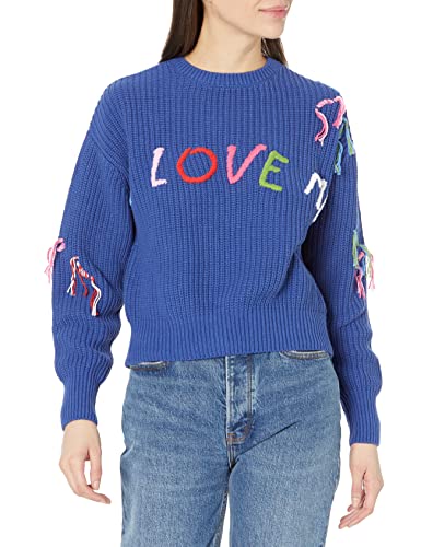 Desigual Damska bluza JERS_i Love, niebieski, XL