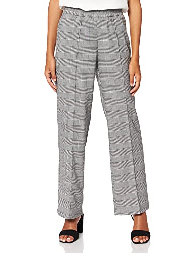 ONLY Damskie spodnie, wzór w kratkę, szerokie, Cloud Dancer/Checks:mei, (XS) W / 32L
