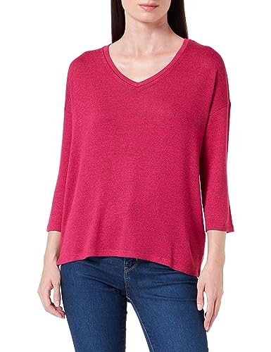 VERO MODA Sweter damski, fuksja purple/szczegóły: melanż, L