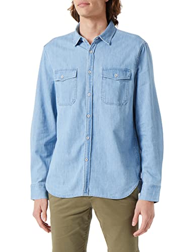 MUSTANG Męska koszula Style Clemens DNM Twill klasyczna koszula, średni niebieski 411, 6XL, Średni niebieski 411, 6XL
