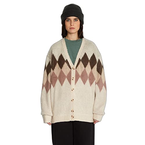 Volcom Damska bluza Grungdad Cardigan, piaskowa, L, Sand, L