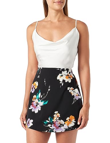 Bestseller A/S VMSHILAH NAJA krótka spódnica WVN GA, Black/Aop: Penny, S
