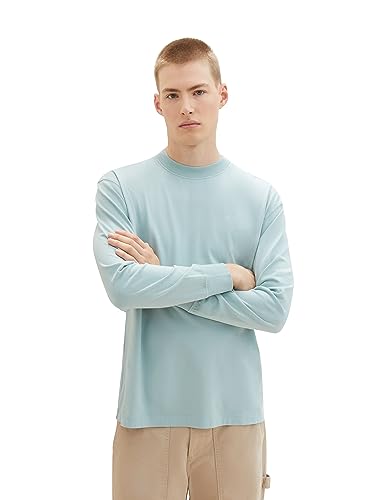 TOM TAILOR Denim Koszulka męska z długim rękawem, 30463 - Dusty Mint Blue, S