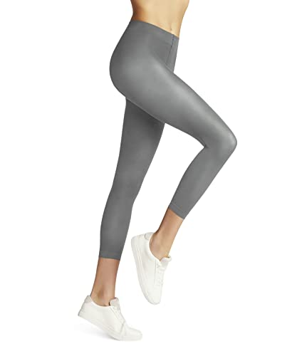 FALKE Kobiety Legginsy Pure Matt 50 DEN Capri W LE Półprzezroczyste 50 Den półprzezroczyste jednokolorowe 1 Para, Szary (Lunar 3225), S