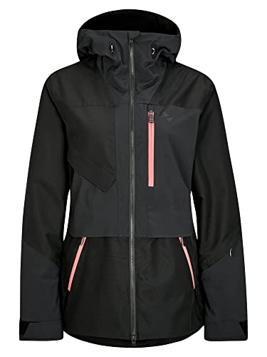 Ziener Damska kurtka narciarska TARSI / Freeride | sympatex, bez PFC, wełna, czarna, 36
