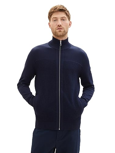 TOM TAILOR Męska kurtka z dzianiny, 10668 - Sky Captain Blue, XXL