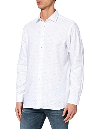 Seidensticker Męska koszula biznesowa, Wielokolorowy (niebieski 17), 41