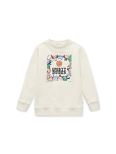 TOM TAILOR Bluza chłopięca ze specjalnym nadrukiem Glow in The Dark-Print, 13808-kremowy, 92-98