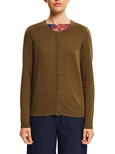 edc by ESPRIT Sweter damski, 350/khaki Green, XXS