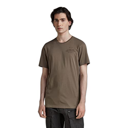 G-STAR RAW Męski T-Shirt Faded RAW Back gr Slim r t, brązowy (Turf C506-273), XS
