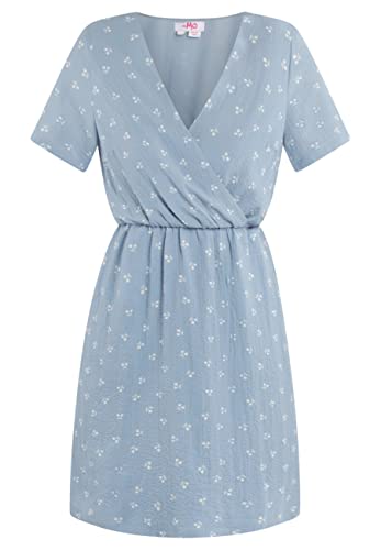 myMo Damska sukienka z nadrukiem w kwiaty, niebieska, XS