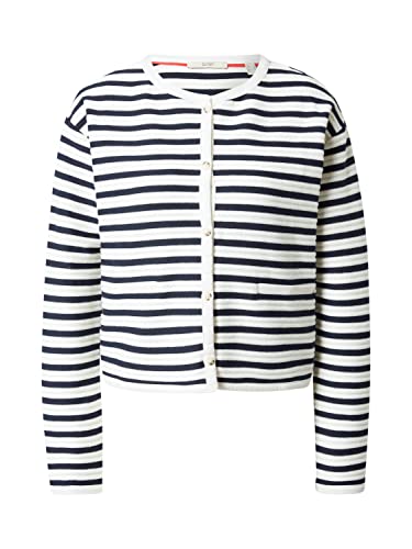 ESPRIT Kardigan w paski, 400/granatowy., XXL