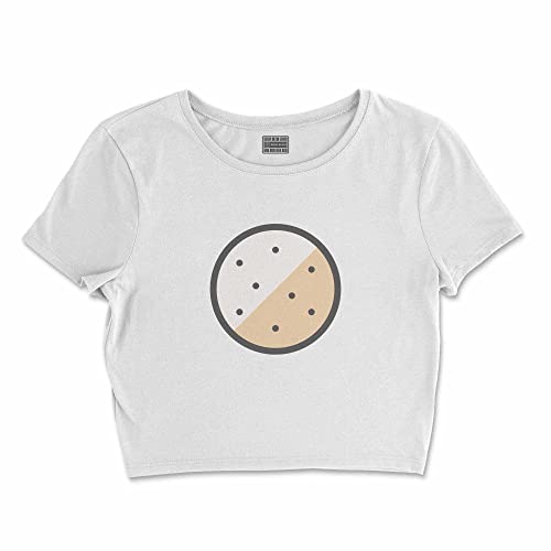 Bona Basics, Damski T-shirt basic, z nadrukiem cyfrowym, 100 bawełny, biały, swobodny, damski top, rozmiar: L, biały, L Krótki