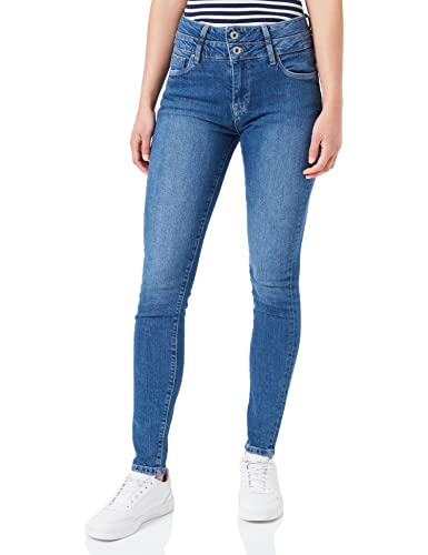 Pepe Jeans Damskie spodnie Regent Twist, Niebieski (Denim-cq2), 24W
