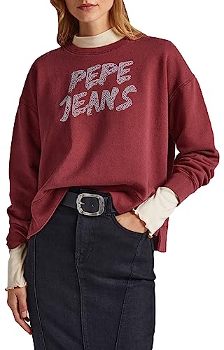 Pepe Jeans Płaszcz damski Bailey, Czerwony (bordowy), XL