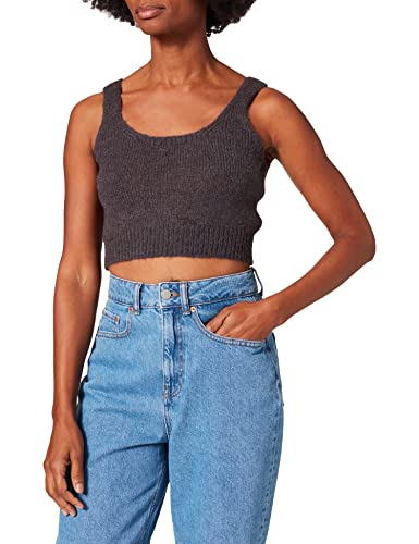 PIECES Pcfelipa Bralette Knit Bc sweter damski, ciemnoszary melanż, S