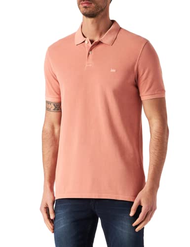 Lee Męska koszulka polo Garment Dye, rdza, S