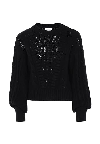 Blonda Damski sweter Vintage Twist Shag sweter czarny rozmiar XS/S, czarny, XS
