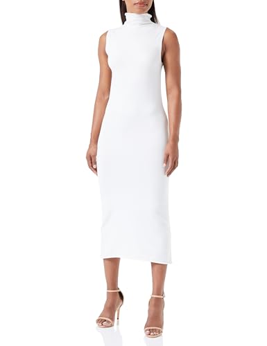 baradello Damska sukienka z dzianiny 39726290-BA01, biała wełna, M/L, biały (wollweiss), M-L