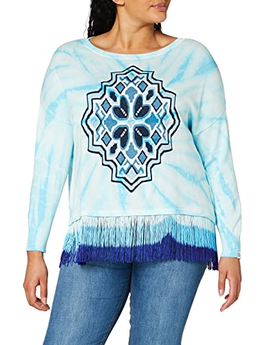 Desigual Damski sweter cienki, Biały, M