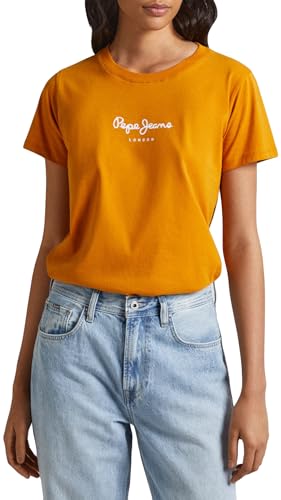Pepe Jeans Damska koszulka Wendys, Żółty (ochra żółty), S