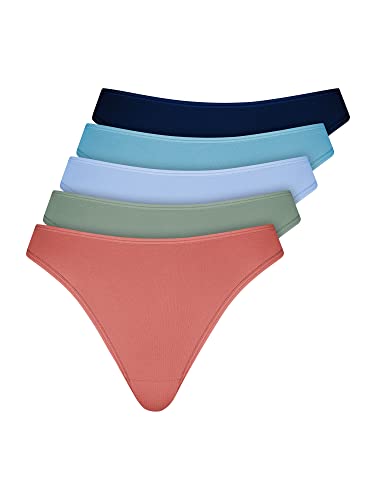 Nur Die Stringi bawełniane, wielokolorowe, 5 szt, Urban Mix, 36-38