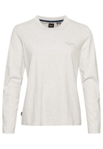Superdry Vintage Logo L/S Top W6011645A Glacier Szary Marl 12 Kobieta, Glacier Grey Marl, 36
