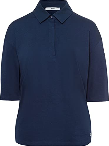 BRAX Damska koszula polo Clea, indygo, normalna