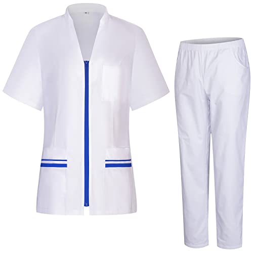 MISEMIYA - Damski mundur sanitarny - damska koszula i SPODNIE - Odzież robocza damska 712-8312, Royal Blue 21, XS