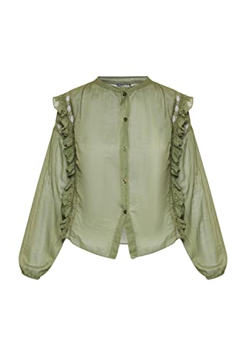 DreiMaster Vintage Damska bluzka bawełniana, oliwkowa zieleń, S, oliwkowo-zielony, S