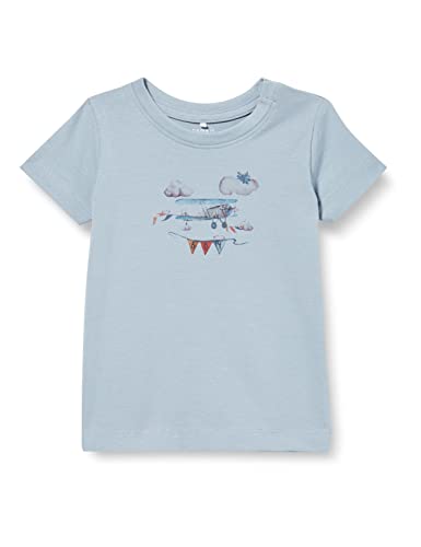 Bestseller A/S NBMHACON SS Top Box T-Shirt, Dusty Blue, 62, Dusty Blue, 62