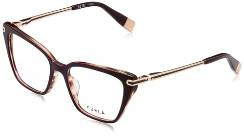 Furla Eyeglass Frame VFU724 Top Dark Striped Brown 53/17/135 Damskie okulary, Top Dark Brown+Striped Brown, 53/17/135